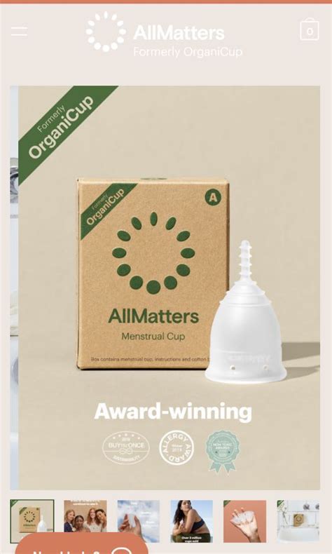 organic cup|Allmatters (Organicup) The Menstrual Cup Size B